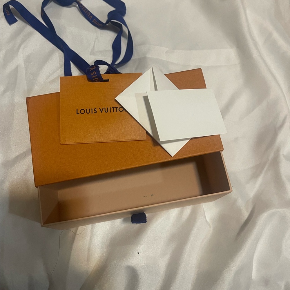 Louis Vuitton Saffron Box with Blue Ribbon